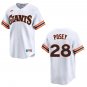 Giants #28 Buster Posey White Throwback Stitched Jersey