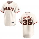 Giants #35 Justin Verlander Cream Stitched Jersey