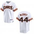 Giants #44 Willie McCovey White Throwback Stitched Jersey