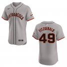 Giants #49 Tyler Fitzgerald Gray Stitched Jersey