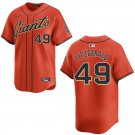 Giants #49 Tyler Fitzgerald Orange Stitched Jersey