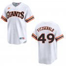 Giants #49 Tyler Fitzgerald White Throwback Stitched Jersey Giants #49 Tyler Fitzgerald White Throwback Stitched Jersey