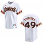 Giants #49 Tyler Fitzgerald White Throwback Stitched Jersey