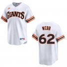 Giants #62 Logan Webb White Throwback Stitched Jersey