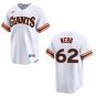 Giants #62 Logan Webb White Throwback Stitched Jersey