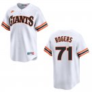 Giants #71 Tyler Rogers White Throwback Stitched Jersey