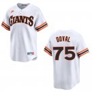 Giants #75 Camilo Doval White Throwback Stitched Jersey