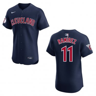 Guardians #11 Jose Ramirez Navy Stitched Jersey