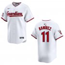 Guardians #11 Jose Ramirez White Stitched Jersey