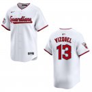 Guardians #13 Omar Vizquel White Stitched Jersey