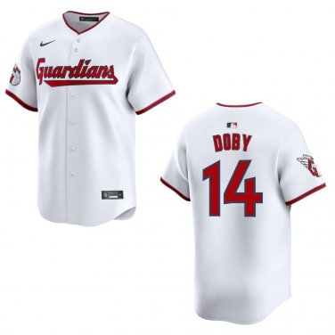 Guardians #14 Larry Doby White Stitched Jersey