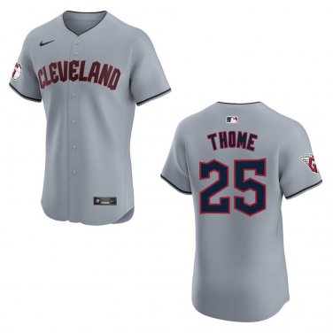 Guardians #25 Jim Thome Gray Stitched Jersey