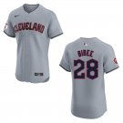 Guardians #28 Tanner Bibee Gray Stitched Jersey