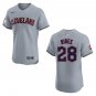 Guardians #28 Tanner Bibee Gray Stitched Jersey