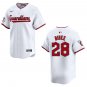 Guardians #28 Tanner Bibee White Stitched Jersey