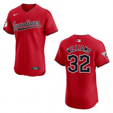 Guardians #32 Gavin Williams Red Stitched Jersey