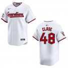 Guardians #48 Emmanuel Clase White Stitched Jersey