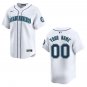 Mariners #00 Custom Name And Number White Stitched Jersey