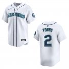 Mariners #2 Cole Young White Stitched Jersey