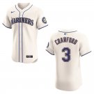 Mariners #3 J.P. Crawford Cream Stitched Jersey