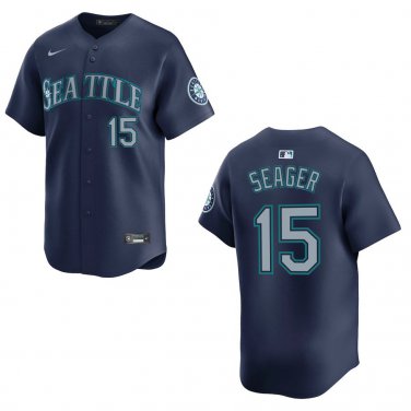 Mariners #15 Kyle Seager  Navy Stitched Jersey
