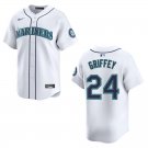 Mariners #24 Ken Griffey Jr. White Stitched Jersey