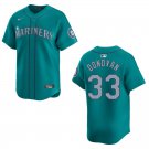 Mariners #33 Brendan Donovan Aqua Stitched Jersey