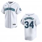 Mariners #34 Felix Hernandez White Stitched Jersey