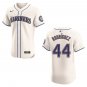 Mariners #44 Julio Rodriguez Cream Stitched Jersey