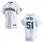 Mariners #51 Ichiro Suzuki White Stitched Jersey
