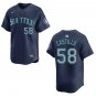 Mariners #58 Luis Castillo Navy Stitched Jersey