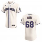 Mariners #68 George Kirby Cream Stitched Jersey