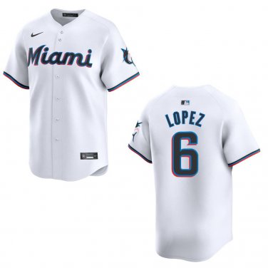 Marlins #6 Otto Lopez White Stitched Jersey