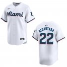 Marlins #22 Sandy Alcantara White Stitched Jersey