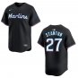 Marlins #27 Giancarlo Stanton Black Stitched Jersey