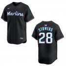 Marlins #28 Kyle Stowers Black Stitched Jersey