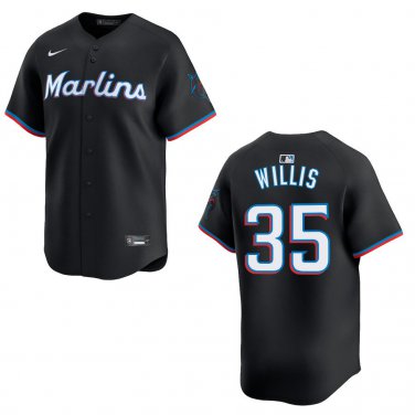 Marlins #35 Dontrelle Willis Black Stitched Jersey