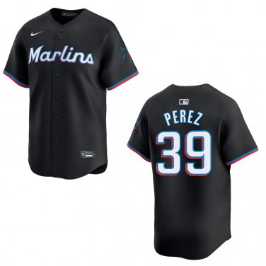 Marlins #39 Eury Perez Black Stitched Jersey