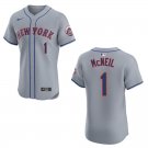 Mets #1 Jeff McNeil Gray Stitched Jersey