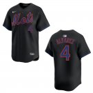 Mets #4 Francisco Alvarez Black Stitched Jersey