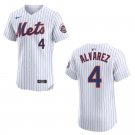 Mets #4 Francisco Alvarez White Stitched Jersey
