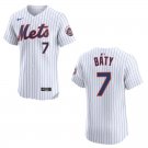 Mets #7 Brett Baty White Stitched Jersey