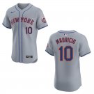 Mets #10 Ronny Mauricio Gray Stitched Jersey