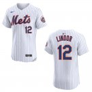 Mets #12 Francisco Lindor White Stitched Jersey