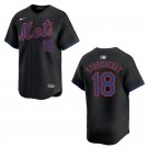 Mets #18 Darryl Strawberry Black Stitched Jersey
