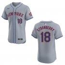 Mets #18 Darryl Strawberry Gray Stitched Jersey