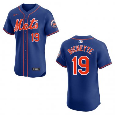 Mets #19 Bo Bichette Blue Stitched Jersey