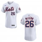 Mets #26 Nolan McLean White Stitched Jersey