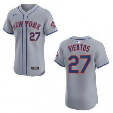 Mets #27 Mark Vientos Gray Stitched Jersey