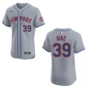 Mets #39 Edwin Diaz Gray Stitched Jersey